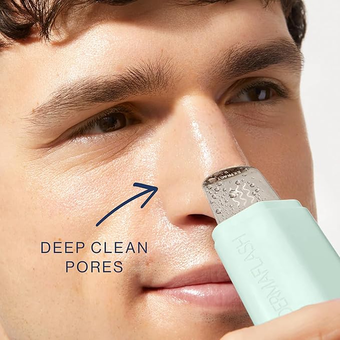 DERMAFLASH DERMAPORE+ Skin Care Device, Ultrasonic 2-in-1 Pore Extractor and Skincare Infuser, Seafoam