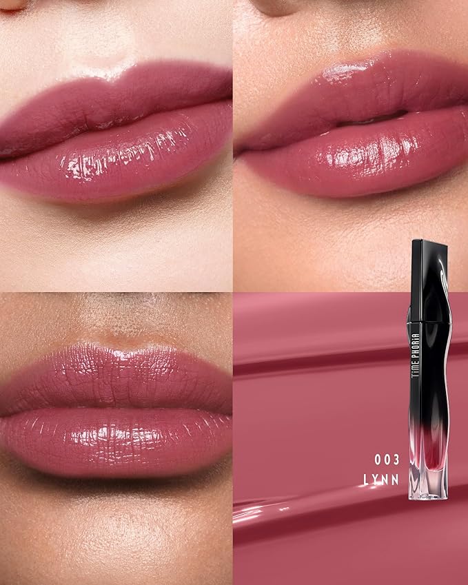 Stellar Dust Lip Stain 003 Lynn, Waterproof Transfer-Proof Lip Gloss, Light Mauve Tinted Glossy Finish, High-Pigment Vibrant Color, Hydrating Lightweight Long-Lasting Lip Makeup for Women