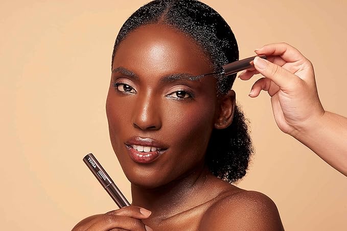 YENSA Brows On Brows Super Defining Tinted Eyebrow Gel - Long-Wear Shaping Eye Brow Gel with Superfoods for Color & Thickness - Combs, Shapes & Locks Eyebrows into Place - Soft Black (0.17 oz)