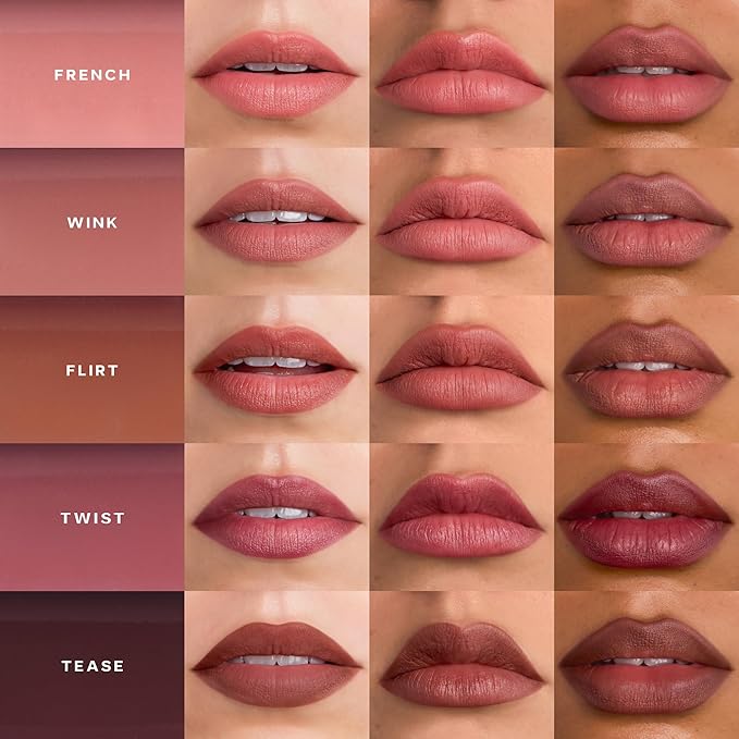 Saie Lip Liner 101 - Lip Pencil Made with a Creamy, Soft Matte Formula for a Naturally Framed or Fully Filled Look - Supercharged with Shea Butter & Jojoba Oil - Tease (.05 oz)
