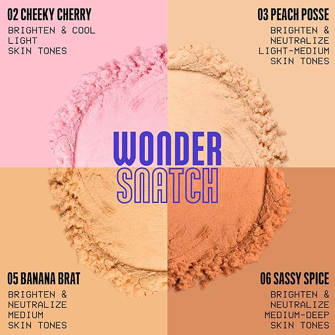 NYX PROFESSIONAL MAKEUP Wonder Snatch Setting Powder, Lifting Loose Powder With Up To 16HR Wear - Banana Brat (Brightening Yellow)