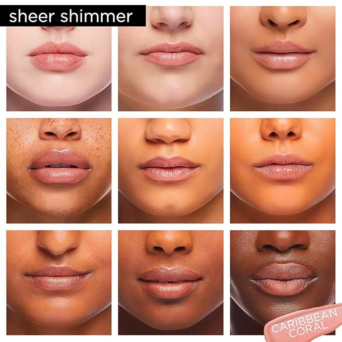 Pure Illumination Light-Up Lip Gloss with LED-Lit Applicator Brush + Side Mirror, Non-Sticky, Moisturizing Hydrating Lip Glosses with Lanolin, Jojoba Oil, & Vitamin E, Caribbean Coral