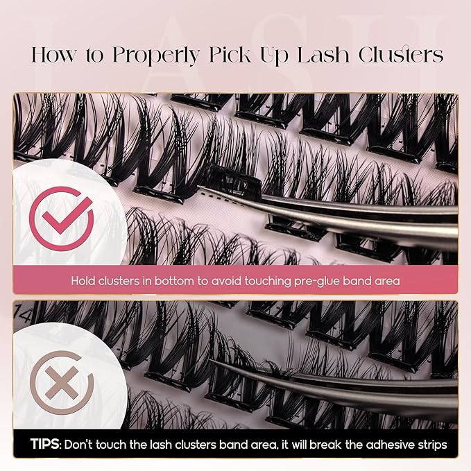 BEFER Self Adhesive Eyelashes Clusters, D Curl 10-16MM Pre Glued Lash Natural Look No Glue No Remover Needed Reusable Lashes Press on Eyelash Clusters Easy for Use DIY at Home(TYB102,Velvet)