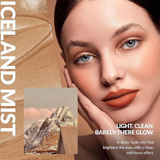 BEPHOLAN Matte Nude Liquid Eyeshadow With Subtle Shimmer.Waterproof,Long-Lasting, Neutral Naked Smooth Creamy Eyeshadow Lightweight(Iceland Mist 06#)