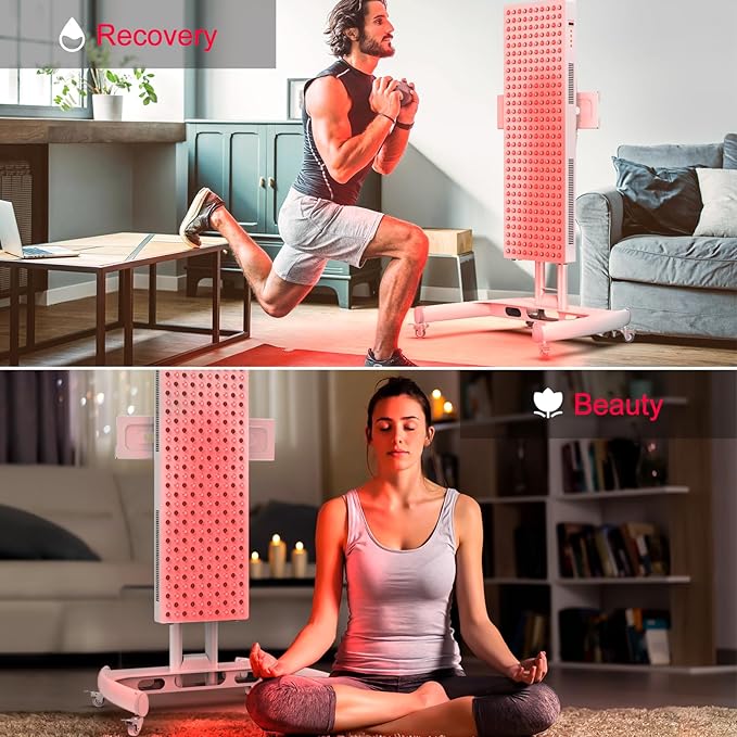 Red Light Therapy, Full Body Red Near Infrared Light 660nm 850nm with 300 Dual Chip Clinical Grade LEDs & Timer, High Power Panel for Anti-Aging, Pain Relief, 400W (Stand Sold Separately)