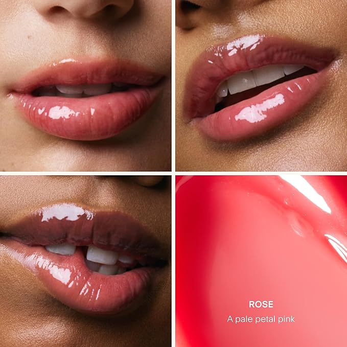 U Beauty The PLASMA Tinted Lip Compound - Anti-Aging & Anti-Wrinkle Lip Gloss, Hyaluronic Acid, Shea Butter & Peptides for Hydration & Plumping, Rose - 15 mL