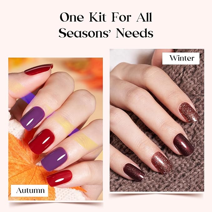 Beetles Press On Nails Kit - Bubble Pop | 720Pcs 24 Colors Short Square Press On Nails | 15 Sizes French Glossy Glitter With Nail Glue & Nail Tabs Stickers, Fake Nails Kit Art For Women