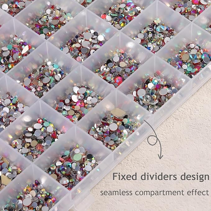 Fspronail 42 Grids Clear Large Plastic Organizer Box With Dividers, Bead Organizers And Storage Compartment Container For Nail Accessories/Jewelry/Craft/Screw/Small Parts/Diamond Painting Art Tools