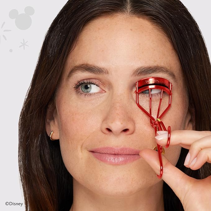 Tweezerman Disney's Minnie Mouse Classic Eyelash Curler with Refill Pads - Makeup Eyelash Tool for All Eye Shapes