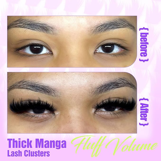Volume Lash Clusters Spikes Manga Cluster Eyelash Extension 400D Anime Lash Extension Spiky Eyelash Extension 10-18mm DIY Spikes Individuals Thick Cluster Lashes Wispy 120Pcs