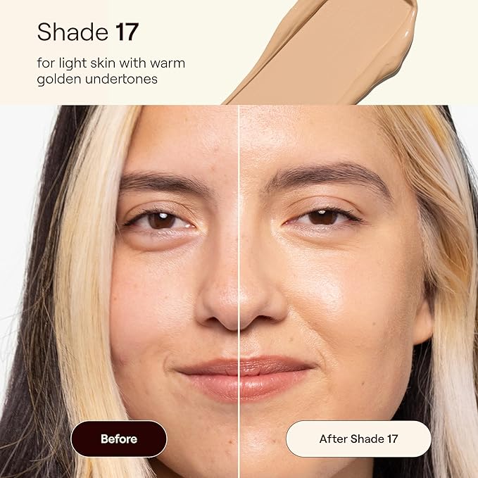 Live Tinted HUESTICK Complexion Stick - Medium-to-Full Buildable Coverage - Soft Matte Finish - Multitasking Makeup Stick - Lightweight, Creamy Formula - Shade 17