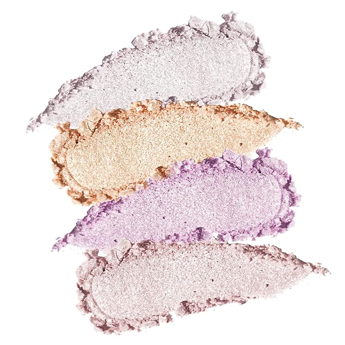 Boobeen Highlighter Makeup Highlighter Palette Powder Shimmer Facial Illuminator Bronzer Palette Waterproof Long Lasting