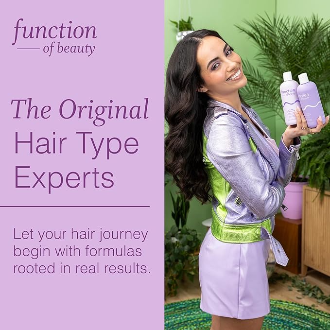Function of Beauty Wavy Hair Mousse for Styling - Anti-Frizz Hair Styler Adds Volume & Defines Natural Waves - Volumizing & Texturizing Lightweight Styling Foam with Flexible Hold - Hair Care Products