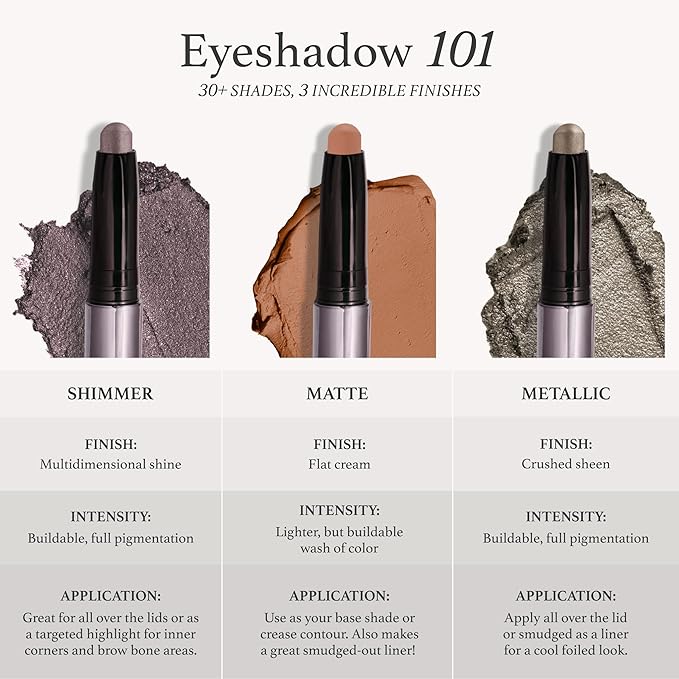 Julep Eyeshadow 101 Crème-to-Powder Waterproof Eyeshadow Stick Duo – Long-Lasting, Crease-Proof, Easy Apply with Built-in Smudger - Bronze Shimmer and Warm Gold Shimmer
