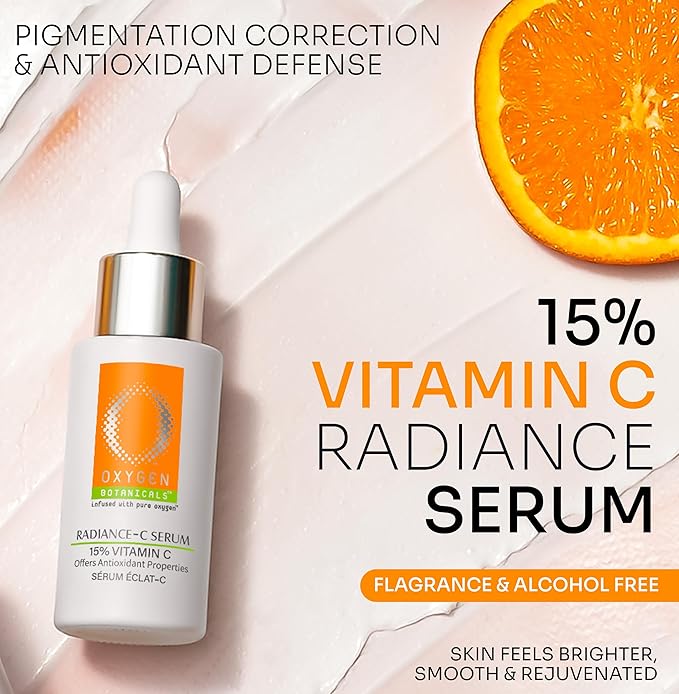 Radiance C Serum 15%, antioxidant formula to rejuvenate and protect the skin, minimizes dark spots, pigmentation and blemishes, alcohol-free-30ml