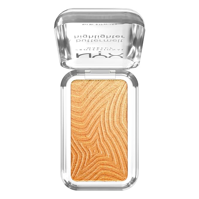 NYX PROFESSIONAL MAKEUP Buttermelt Highlighter, Powder Highlighter Makeup, With Up to 12H Wear and High Impact Glow - 30 Butta Bling (Light Copper)