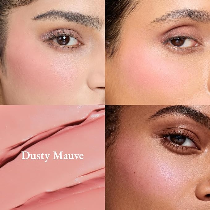 Exmiloo Liquid Blush for Cheeks, Long-Lasting Liquid Blush for Matte Finish, Lightweight Buildable Cheek Blush Makeup, Vegan & Cruelty-Free, Dusty Mauve