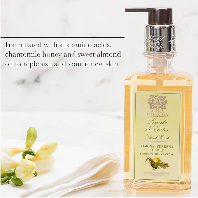 Antica Farmacista Hand & Body Wash - Luxury Nourishing Body Wash - Hydrating Hand Cleansing Wash - Bath & Body Gift - Ironwood, 10 fl oz