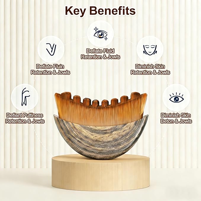 Lymphatic Contour Face Brush, Lymphatic Drainage Massager for Face, Facial Gua Sha Brush for Face Sculpting with Soft Bristle Soothesilk Anti Cellulite (2 PCS)