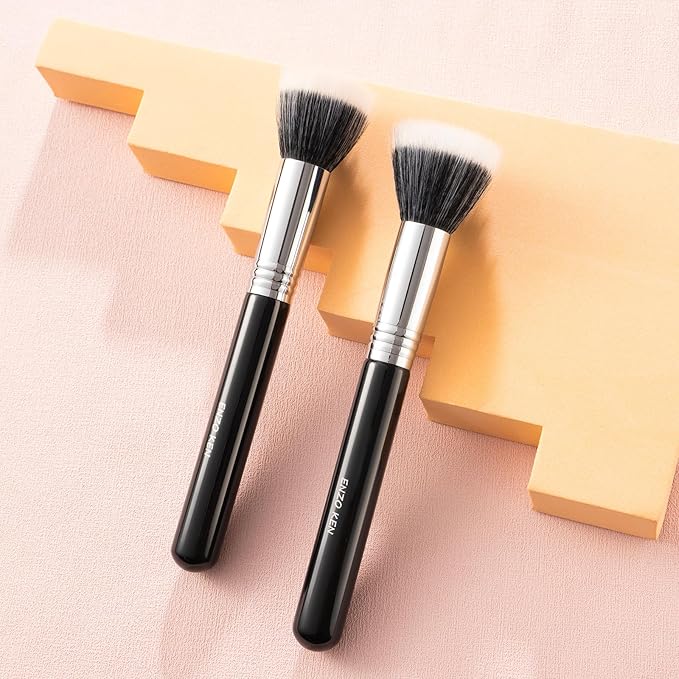 Duo Hair Stippling Brush, Blush Brush, Fluffy Stipple Makeup Brushes, Soft Blush Makeup, Powder Brush, Detail Blush Brushes, Powder Contour Brush for Cheeks, Highlighter Brushes. (904B)