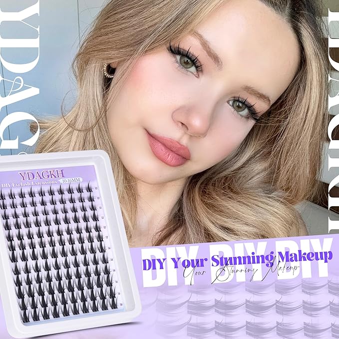 Anime Lash Clusters with Spikes Manga Eyelash Clusters Invisible Band Spiky Clusters Eyelash Extensions Natural Cluster Lashes Wispy 10-16mm DIY Lash Extension Clear Band Doll Individual Lashes 120Pcs