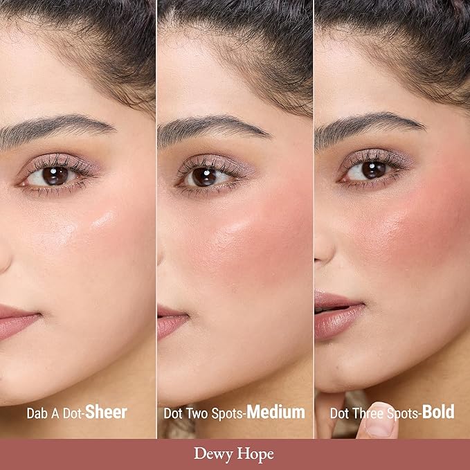 Exmiloo Liquid Blush for Cheeks, Lightweight Liquid Blush for a Natural Look, Buildable & Smooth Sheer Dewy Finish, Vegan & Cruelty-Free, Dewy Hope