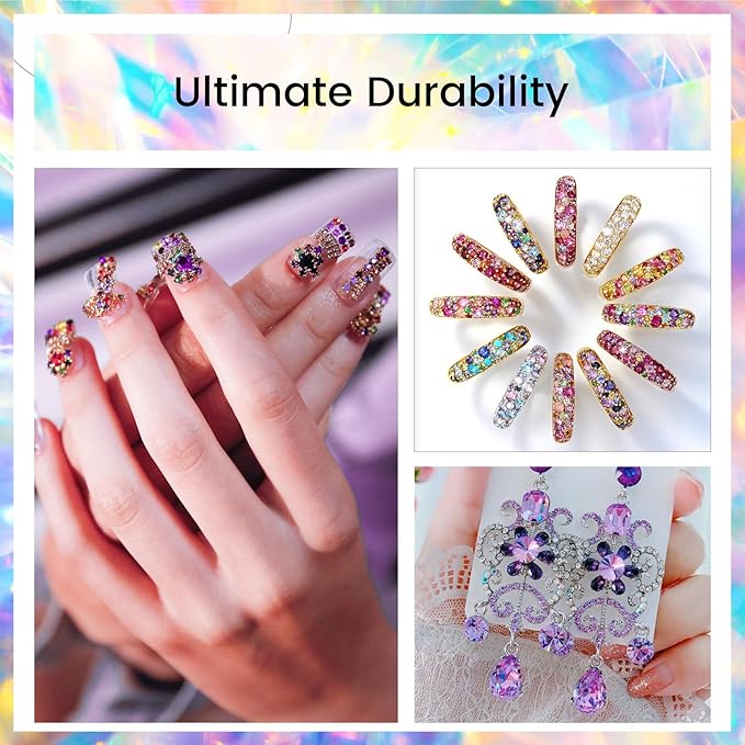 Novani Purple Rhinestones, Flatback Loose Crystal Gemstones 288pcs Glass Rhinestones for Clothes Shoes Crafts Makeup Nail Art and DIY Decorations(SS34, Purple Velvet)
