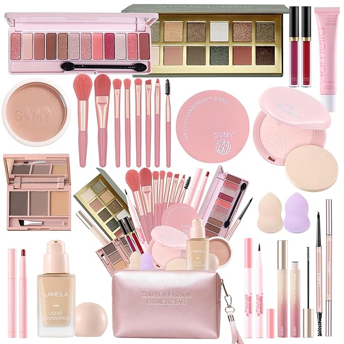 Makeup Kit,Makeup Set,25Pieces All in One Makeup Kit for Women and Teens,Hypoallergenic Makeup sets for Women Full Kit,make up kits for teens,Christmas makeup gift set for beginners