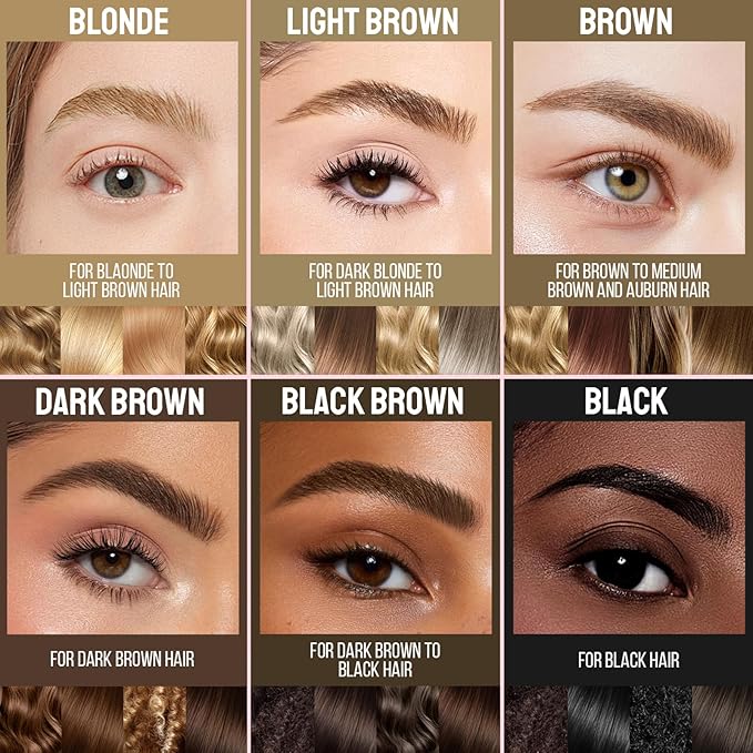 iMethod Curved Eyebrow Pen and Eyebrow Gel - Eyebrow Pencils for Women with Natural Hair Like Strokes, Brow Gel Clear for Soft Full Brows, Waterproof, All-Day Defined, Black