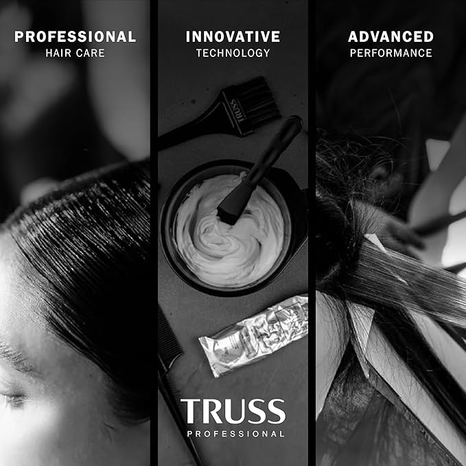 TRUSS Purple Hair Spray & Blonde Toner - Hair Lightening Spray & Reconstructor with Customizable Toning - Deluxe Prime Champagne Blonde - For Brassy, Gray, Bleached, or Blonde Locks (8.79 Oz)
