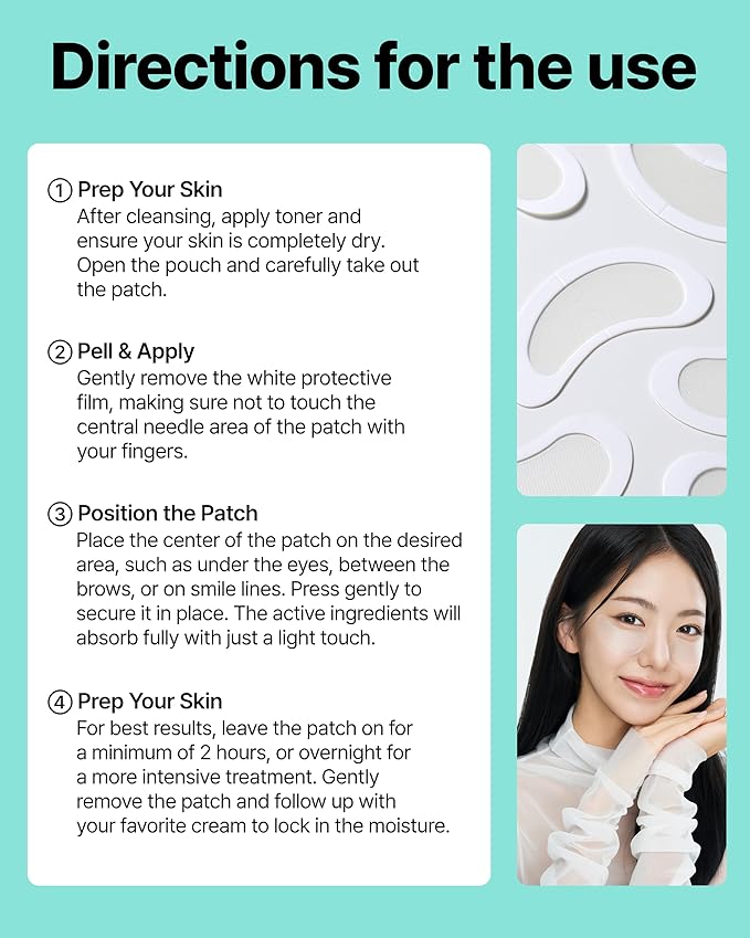 CHARDE 1100 Dissolvable Micropoints Eye Patch - Under Eye Patches for Puffy Eyes & Dark Circles - Korean Eye Mask for Appearance of Eye Bag Lift & Hydration - Cooling Under Eye Gels, 4 Pairs