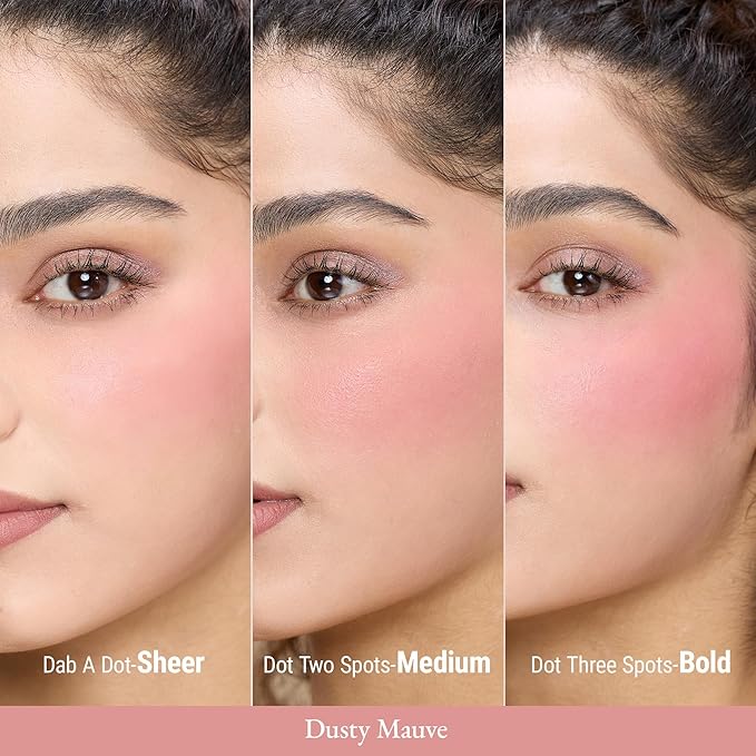 Exmiloo Liquid Blush for Cheeks, Long-Lasting Liquid Blush for Matte Finish, Lightweight Buildable Cheek Blush Makeup, Vegan & Cruelty-Free, Dusty Mauve