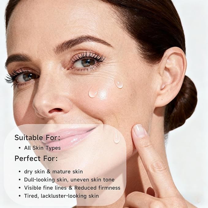 Stem Cell Serum for Face - Apple Stem Cell & Multi-Peptides - Instant Face Lift Serum Helps Reduce Fine Lines Appearance & the look of contours - Suitable for All Skin Types - 1 Fl Oz
