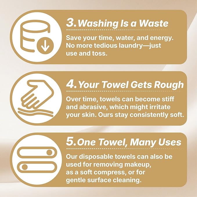 Serenorch Disposable Face Towels for Christmas, 10" x 12" Christmas Gifts for Sensitive Skin, Extra Soft Makeup Remover Dry Wipes, 50 Count