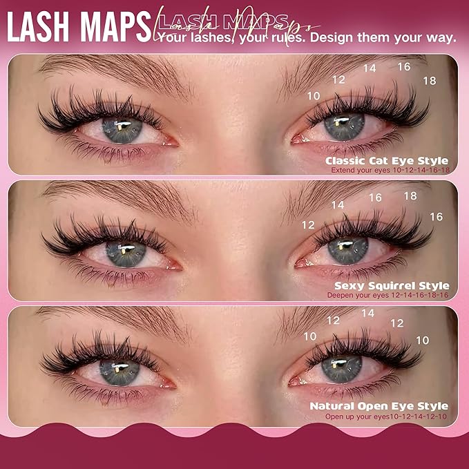 EYDEVRO Wispy Lash Clusters Natural Eyelash Clusters 10-18mm Cluster Eyelash Extensions Individual Lashes Waterproof Reusable Lash Clusters DIY Lash Extensions at Home