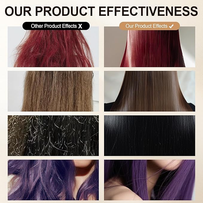 Purple Hair Dye Shampoo - Vibrant Purple Hair ColorShampoo with Herbal Blends for Smooth, Lustrous Hairand Easy Application