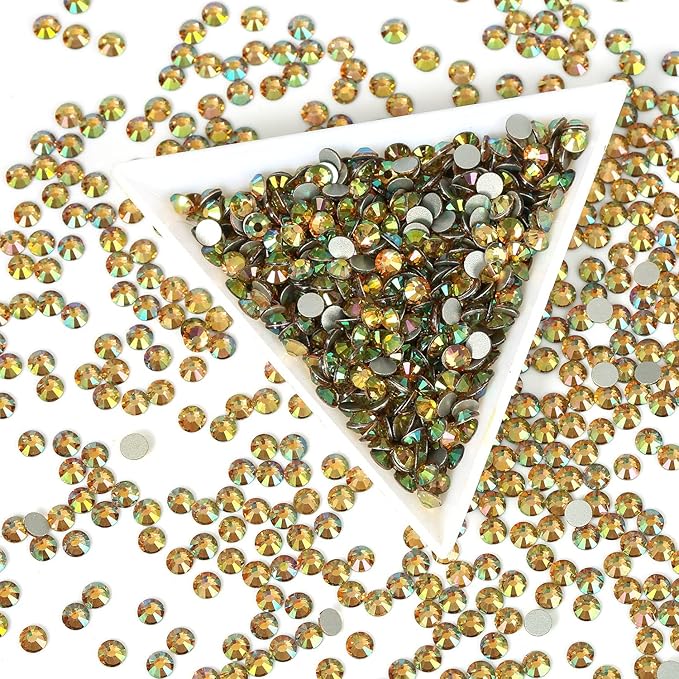 1440Pcs Dawn Light Crystal Rhinestones,Glass Flatback Rhinestones Gemstones for Nail Face Makeup Art Crafts Clothes Decoration -(SS20,4.8mm,Dawn Light)