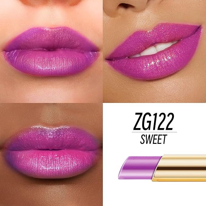 Depuplum Purple Lipstick Moisturizing for Women Shimmer Tinted Lip Balm Hydrating Nourishing Lip Gloss Vegan& Cruelty Free Lip Makeup, ZG122 Sweet