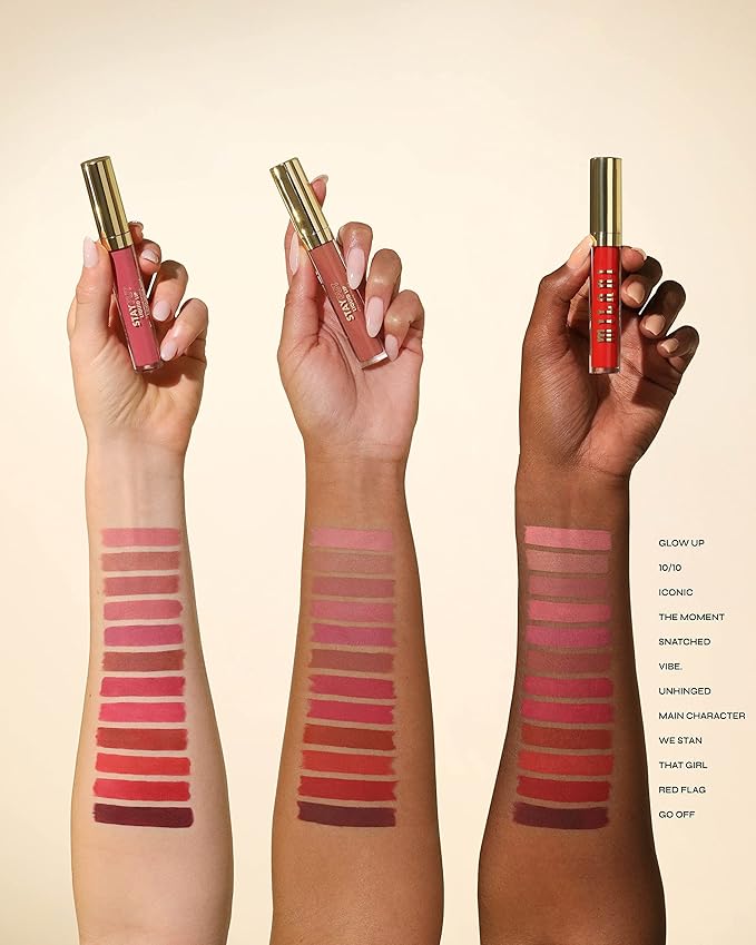 Milani Stay Put Longwear Liquid Lipstick - Smudge-Proof, Kiss-Proof, and Fade-Resistant Formula for All-Day Wear - Red Flag