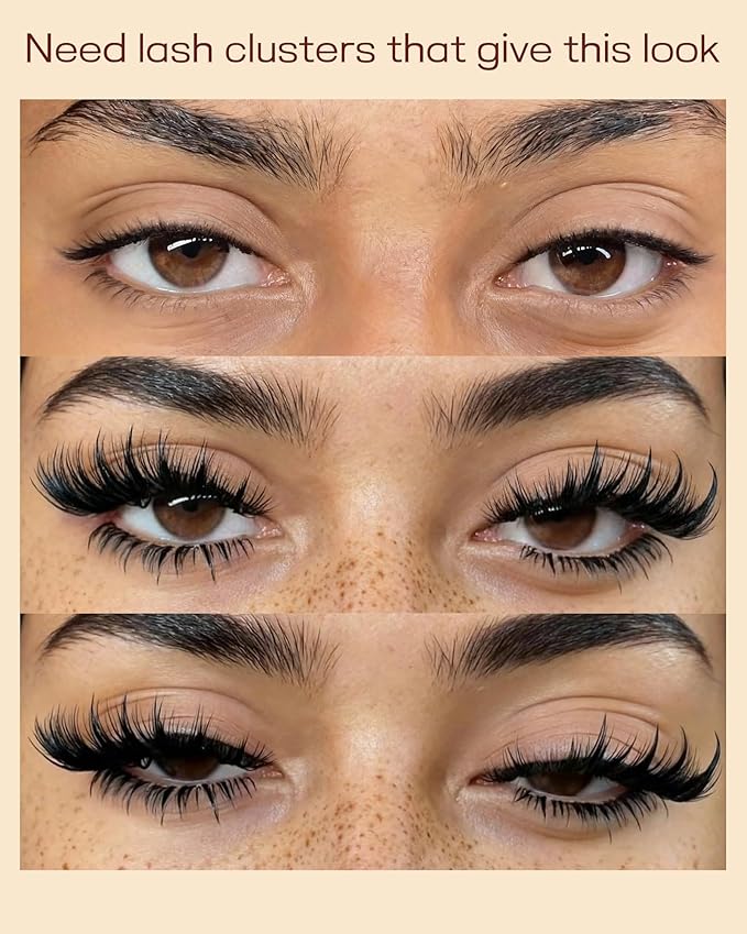 TOOCHUNAG SIY Eyelashes for Separate Lash Clusters by Yourself 14/16/18mm Long Manga Lashes Clusters Volume Cluster Eyelash Extensions at Home with DIY Lash Spikes Cluster