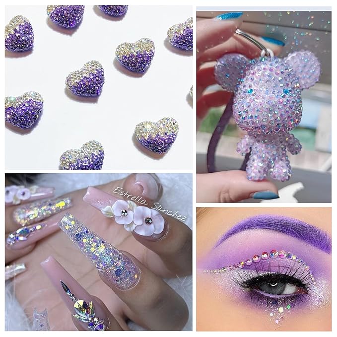 3000Pcs Moonlight Crystal Rhinestones,Glass Flatback Rhinestones Mini Gemstones for Nail Face Makeup Art Crafts Clothes Decoration -(SS6,2.0mm,Moonlight)