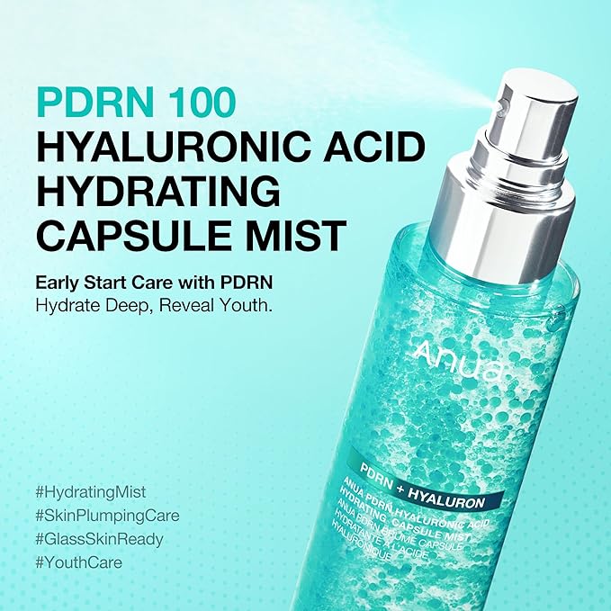 Anua PDRN Collagen Glow Facial Serum Spray,Texture Revive Spray, Easy&Quick For Glass Skin,Early Plumpness & Hydrating,Firming For Rejuvenating skin,Reverse Micelle Structure (100ml(3.38fl.oz))