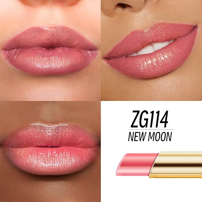 Depuplum Nude Pink Lipstick Moisturizing for Women Shimmer Tinted Lip Balm Hydrating Nourishing Lip Gloss Vegan& Cruelty Free Lip Makeup, ZG114 New Moon
