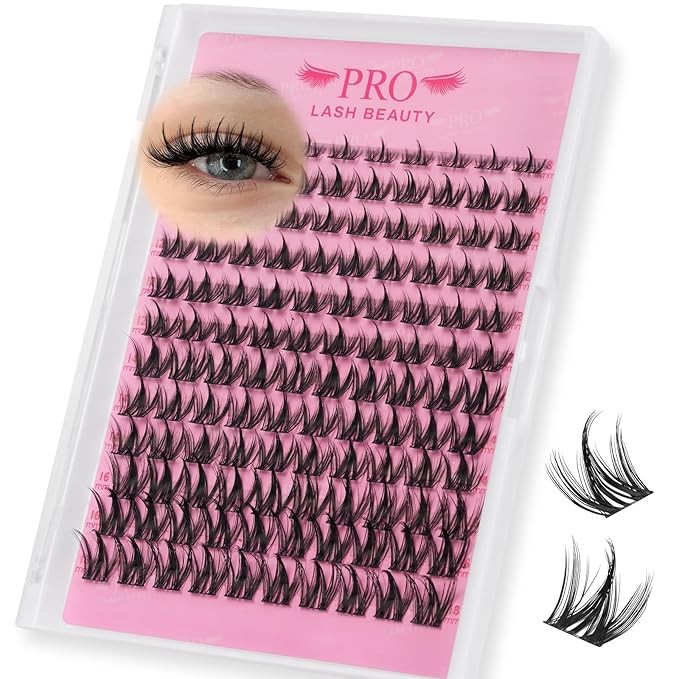 PRO LASHBEAUTY Manga Lash Clusters, Eyelash Clusters 8-18 Mixed Cluster Eyelash Extensions Mixed Lash Extension Reusable Soft & Comfortable (Nova,8-18mix)