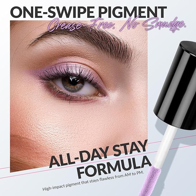 BEPHOLAN Matte Purple Liquid Eyeshadow With Subtle Shimmer.Waterproof,Long-Lasting, Neutral Naked Smooth Creamy Eyeshadow Lightweight(Provence Lavender 02#)
