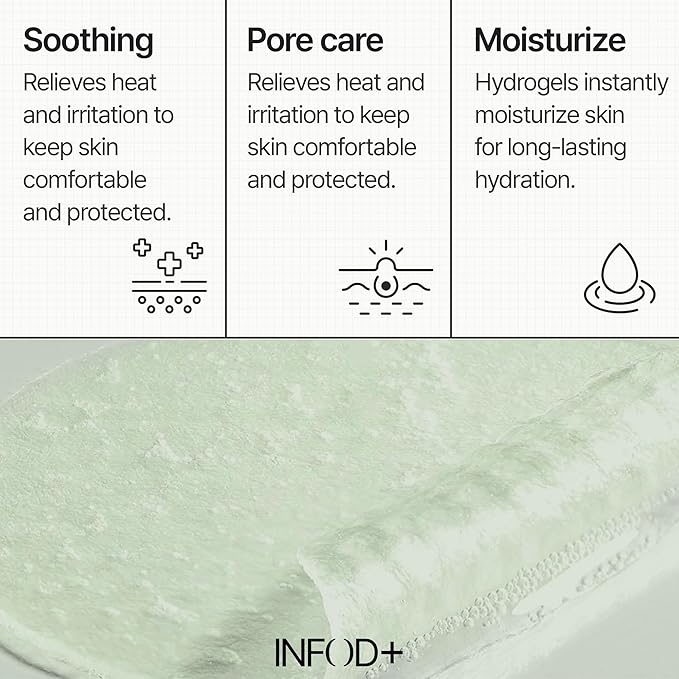 INFODPLUS HydroVita Cooling Gel Toner Pads, 70 Count – Korean Hydrating & Calming Pads with Exosome & Ceramide, Gentle Pore Care, Oil Control, Fragrance-Free for Sensitive Skin