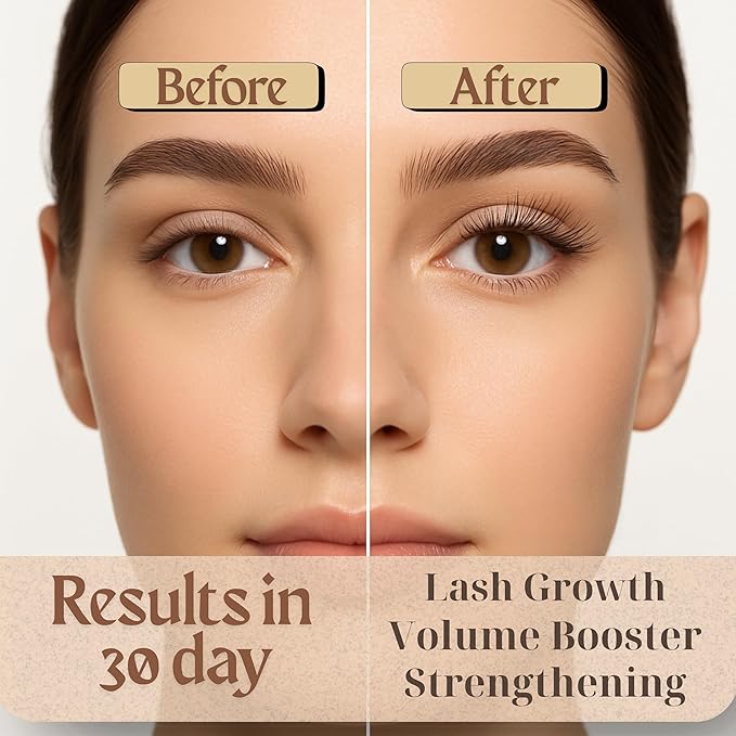 Eyelash Serum - Fast Acting Lash Growth Serum with Biotin Peptides Hyaluronic Acid for Longer Fuller Stronger Lashes in 2-4 Weeks – Vegan, Without Prostaglandin, Safe for Sensitive Eyes, 5ml