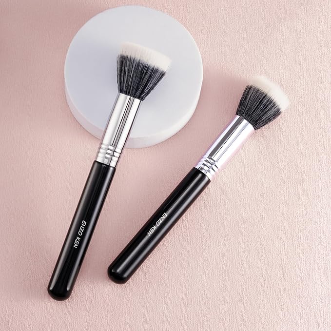 Duo Hair Stippling Brush, Blush Brush, Fluffy Stipple Makeup Brushes, Soft Blush Makeup, Powder Brush, Detail Blush Brushes, Powder Contour Brush for Cheeks, Highlighter Brushes. (904B)