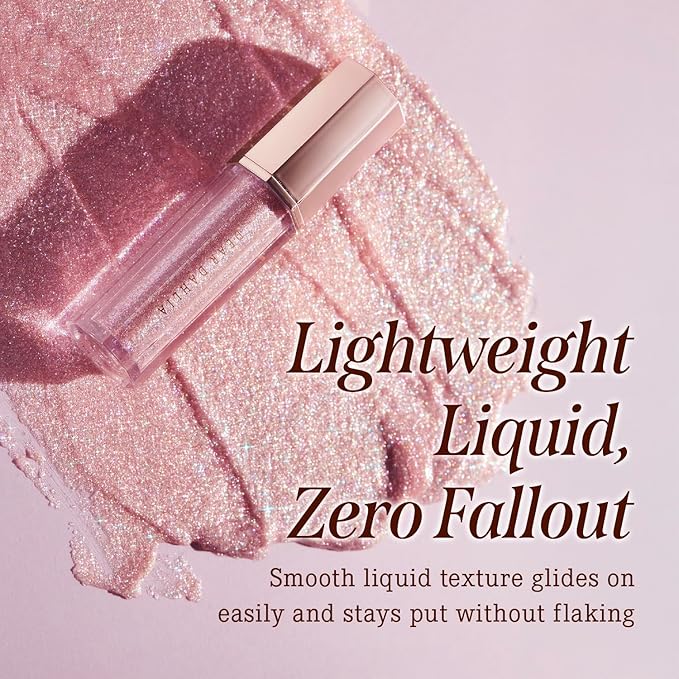 DEARDAHLIA Paradise Shine Eye Sequins (Goddess) - Long-Lasting Liquid Glitter Eyeshadow, Minimal Fallout, High-Shine Pearl Finish, Lightweight, Blendable, Vegan & Cruelty-Free. 0.14 oz