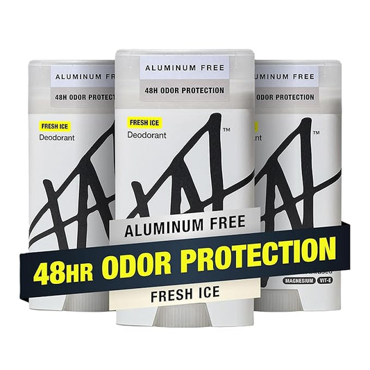 W by Jake Paul Aluminum-Free Deodorant, Odor Blocking, Vitamin-Infused Deodorant for Men - Fresh Ice 2.6 oz (Pack of 3)